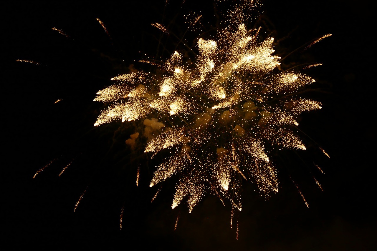 Fireworks on 4th of july in gatlinburg