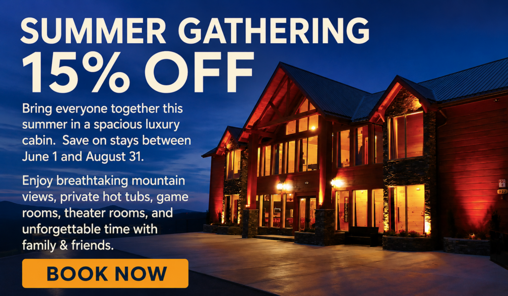 The Cabin Rental Store 15% Discount Banner